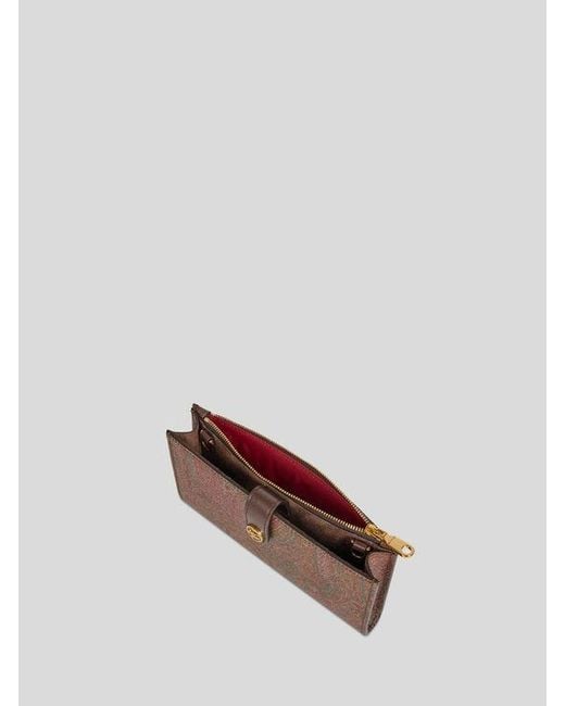 Etro White Essential Arnica Wallet With Shoulder Strap