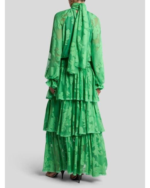 Etro Green Long Dress