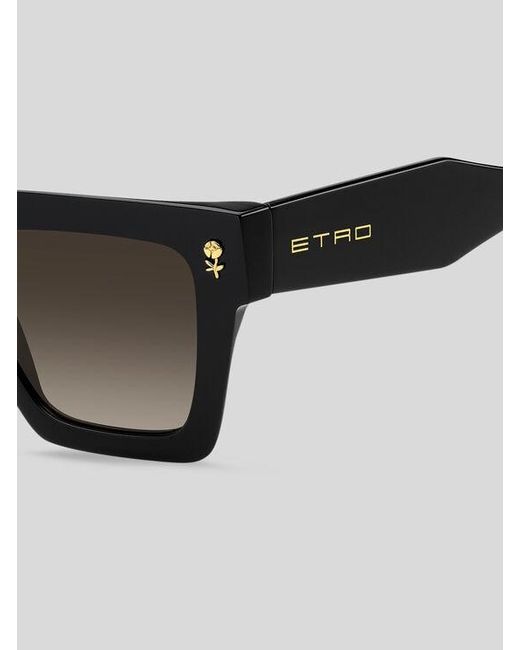 Etro Black Colour Stripes Sunglasses