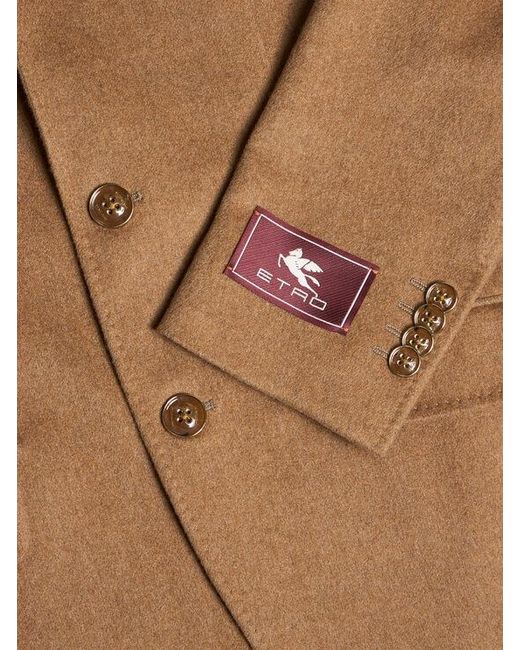 Etro Brown Cashmere Blazer for men