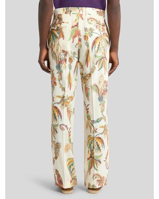 Etro Natural Straight-Leg Trousers for men