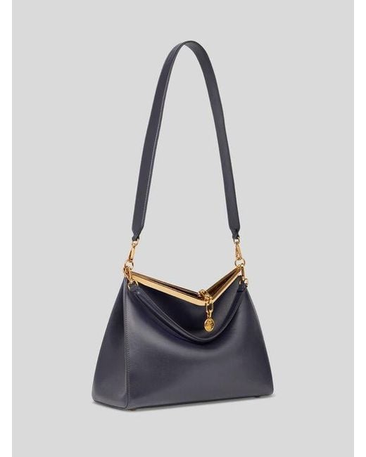 Etro Blue Large Leather Vela Bag