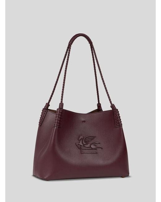 Borsa Shopping Libra Piccola, Donna di Etro in Purple