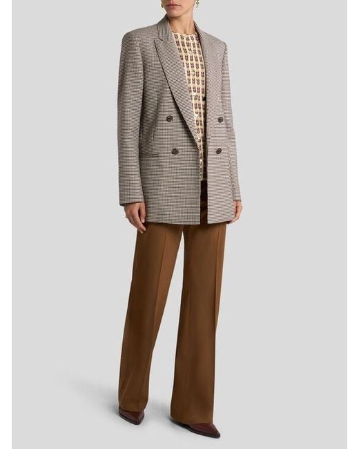 Etro White Silk And Cashmere Cardigan With Floral Paisley Motif