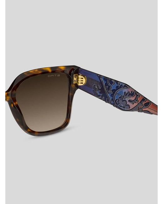 Etro Brown Colour Stripes Sunglasses
