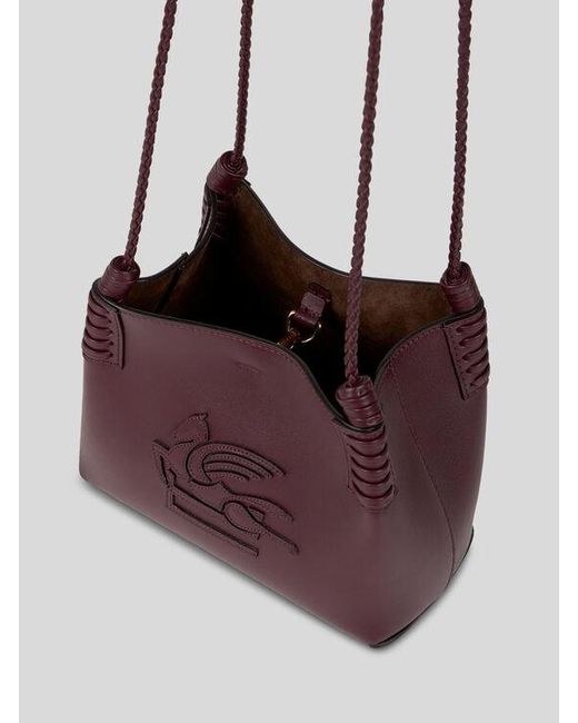 Etro Purple Mini Libra Tote Bag