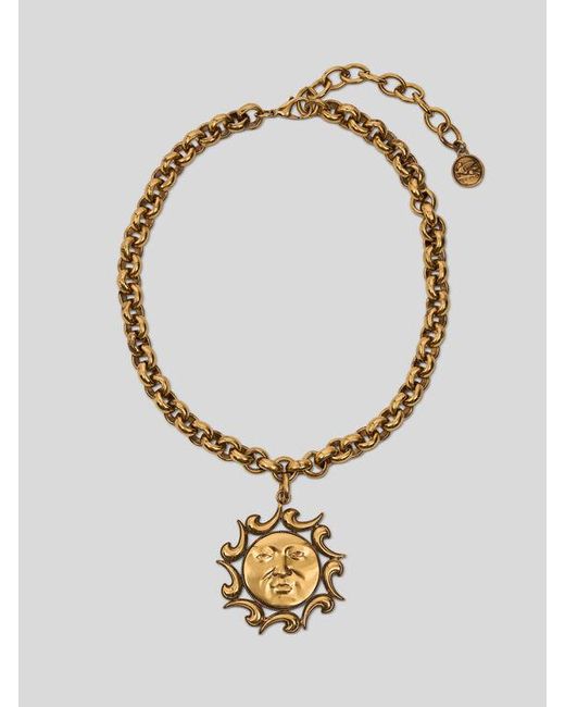 Etro Metallic Necklace With Sun And Rays
