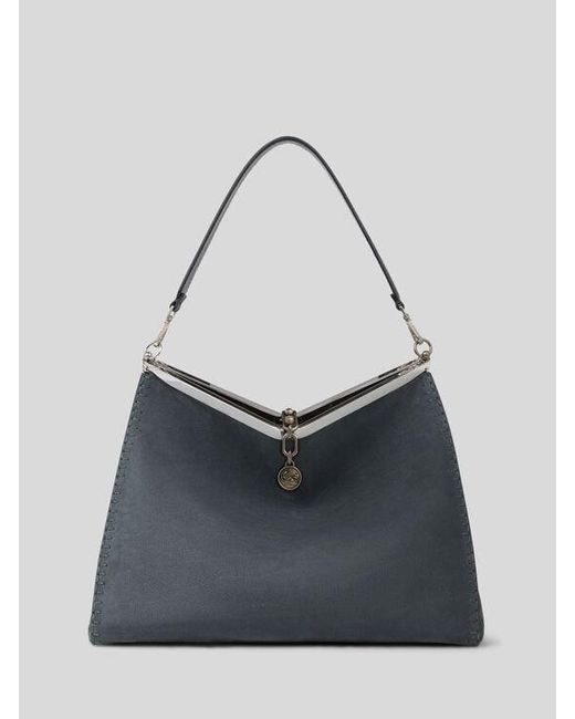 Etro Blue Large Nubuck Leather Vela Bag for men