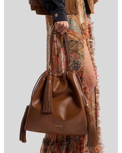 Etro White Nappa Leather Charm