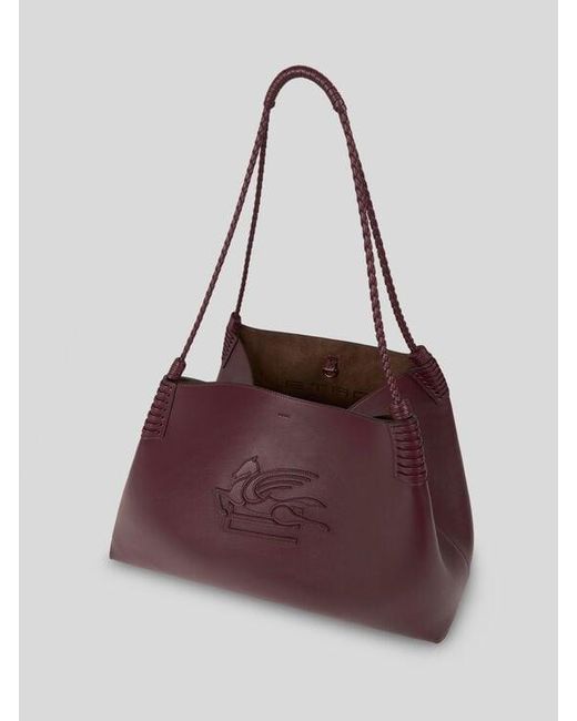 Etro Purple Large Libra Tote Bag