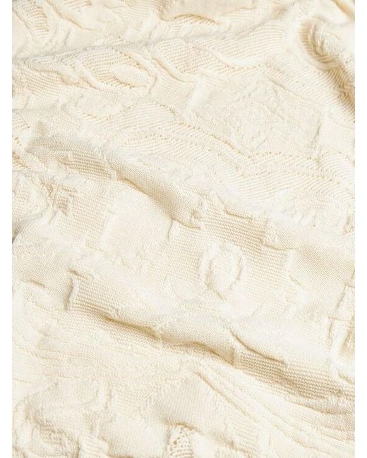 Etro White Textured Cotton Sweater for men