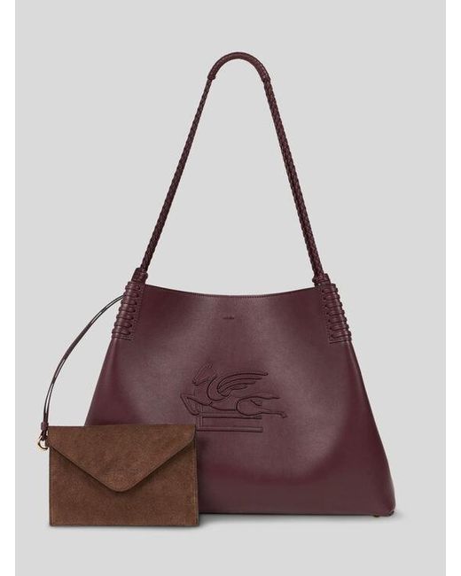 Etro Purple Large Libra Tote Bag