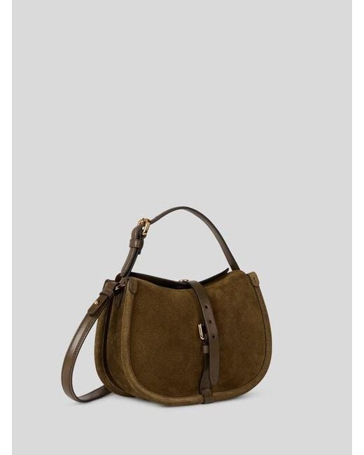 Etro Brown Small Suede Pony Bag