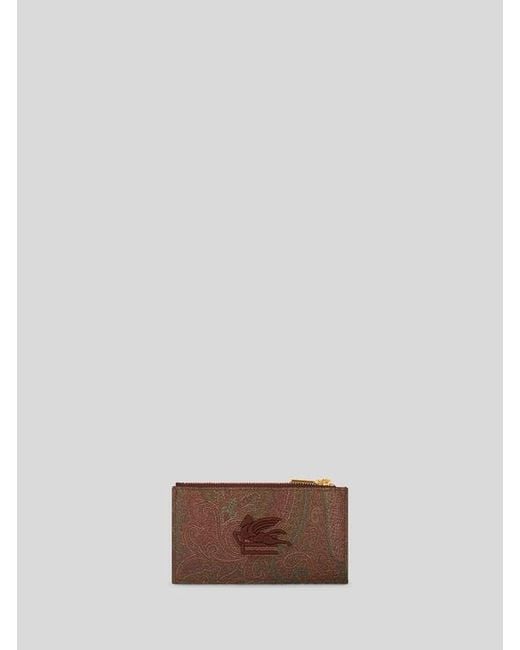 Etro Brown Arnica Card Holder for men