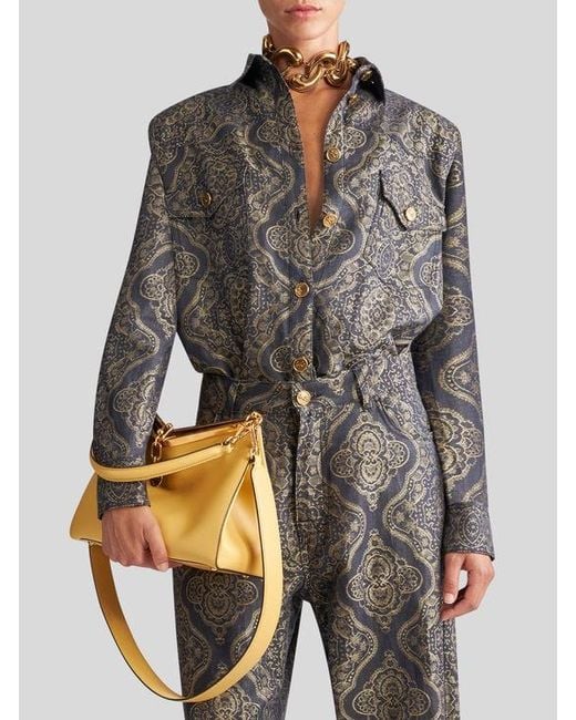 Etro Metallic Medium Vela Bag