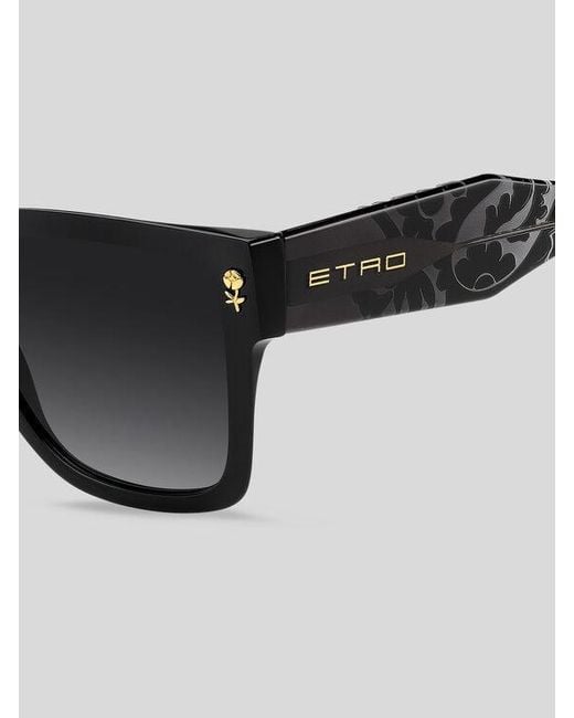 Etro Black Colour Stripes Sunglasses