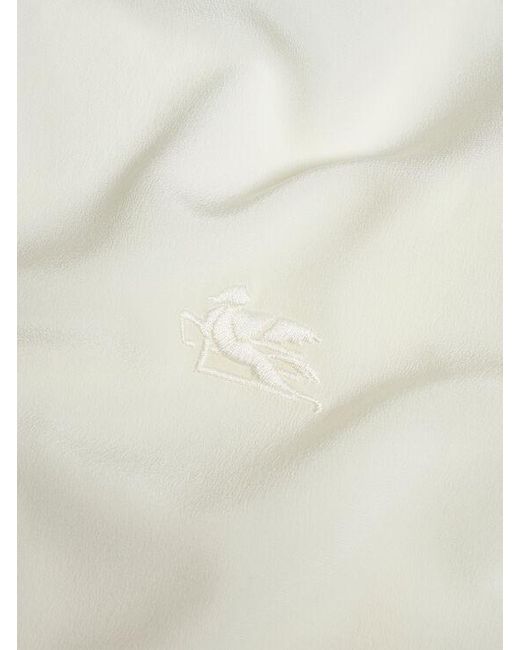 T-Shirt En Crêpe De Chine, Femme, Taille Etro en coloris White