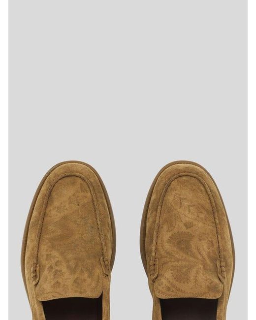 Etro Multicolor Printed Suede Slip-On Shoes for men