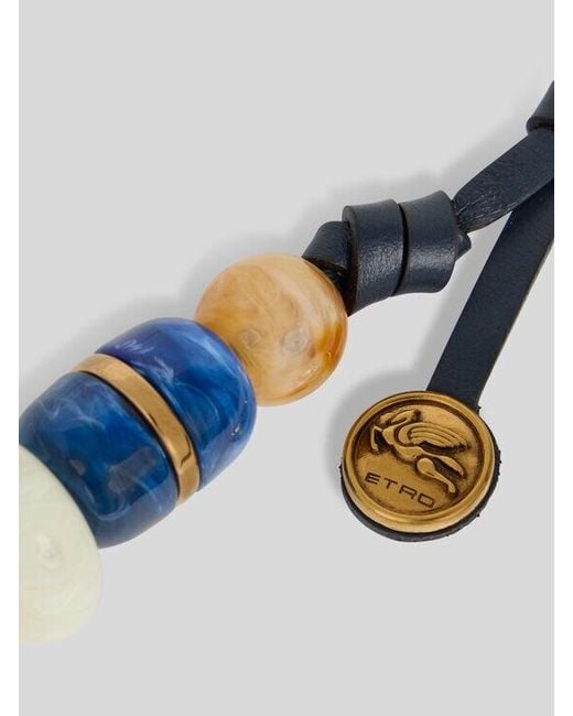 Etro White Charm With Marbles And Pegaso Coin