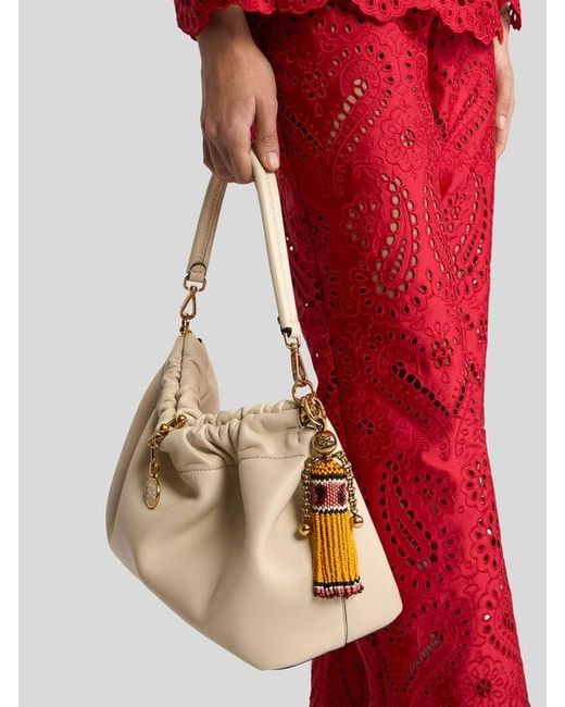 Etro White Doll Charm With Beads