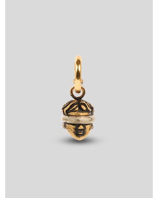Etro Metallic Drop Earrings With Blindfolded Goddess