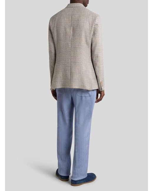 Etro White Single-Breasted Jacket for men
