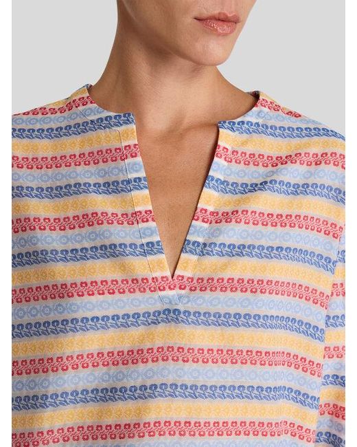 Etro White Bluse Aus Einer Baumwollmischung Mit Jacquardmuster, Damen, Größe