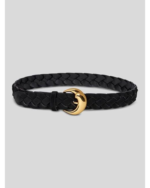 Etro Black Woven Leather Belt