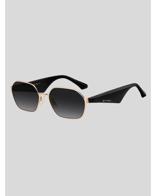 Etro Black Combi Tailoring Sunglasses