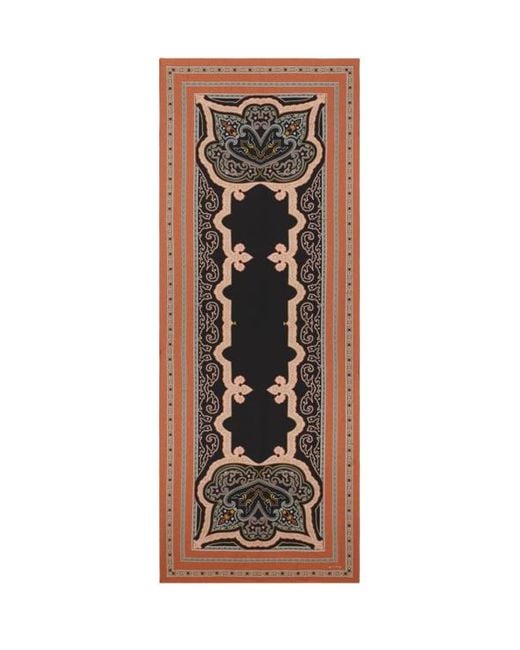 Etro Brown Silk-Blend Fil Coupé Scarf
