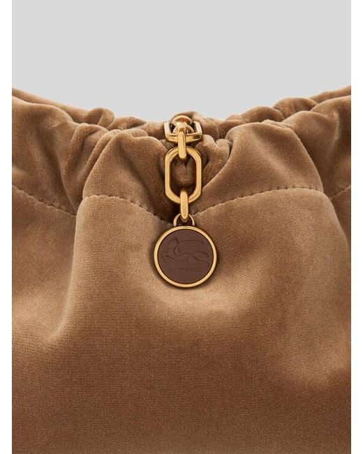 Etro Brown Small Vela Blossom Bag