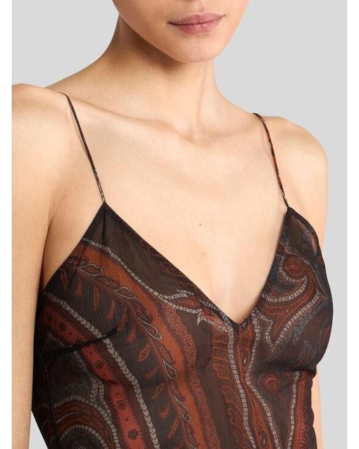 Etro Black Knee-Length Dress With Sequins, Ostrich Feathers And Paisley Motif
