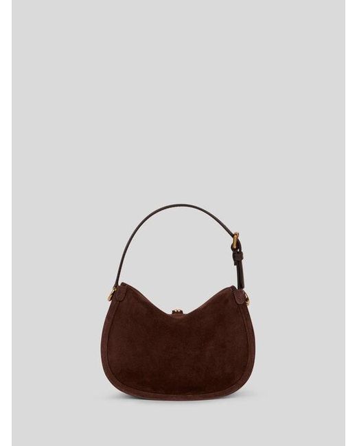 Etro Brown Small Suede Pony Bag