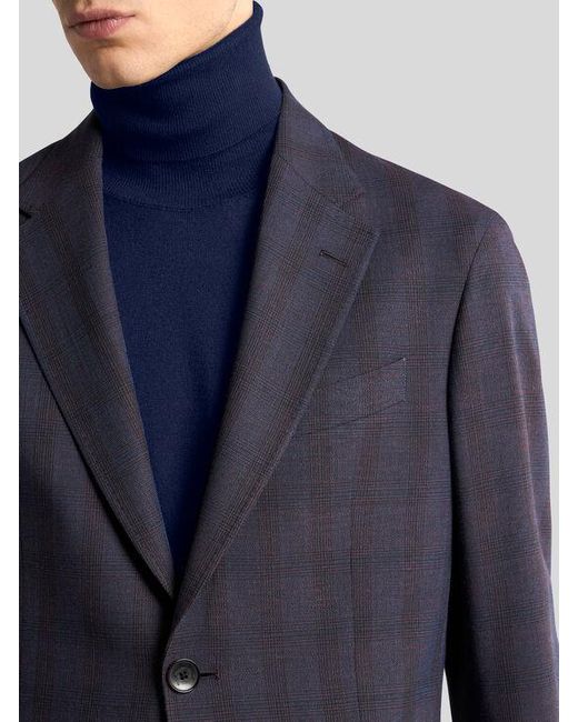 Etro Anzug Aus Einer Wollmischung Mit Karomuster, Herren, Größe in Blue für Herren