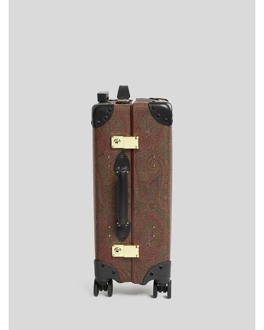 Etro Brown X Globe-Trotter Arnica And Leather Carry-On Case for men