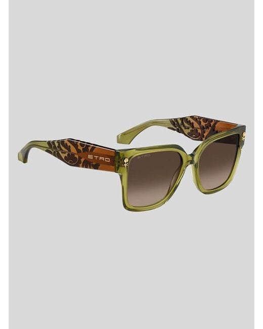 Etro Brown Colour Stripes Sunglasses