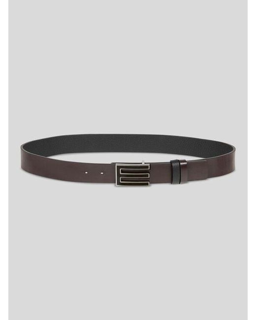 Etro Black Reversible Leather Belt for men