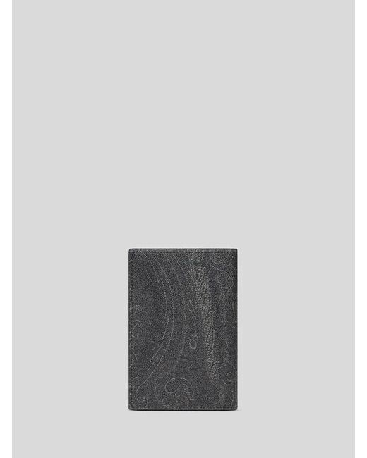 Etro Gray Arnica Passport Case for men