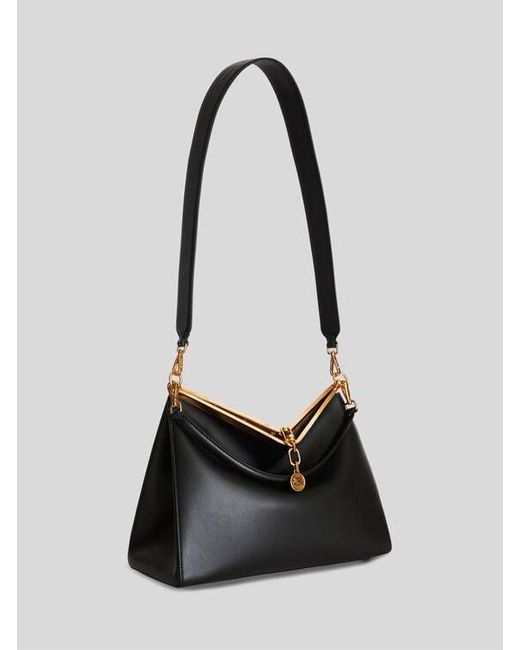 Etro Black Large Leather Vela Bag