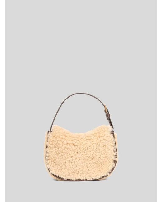 Etro Natural Small Shearling Pony Bag