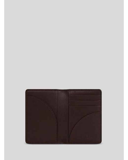 Etro Brown Arnica Document And Card Holder for men