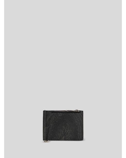 Etro White Arnica Bifold Card Holder for men