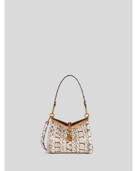 Etro Natural Small Elaphe Leather Vela Bag
