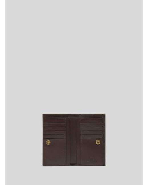 Etro White Hammered Leather Pony Wallet