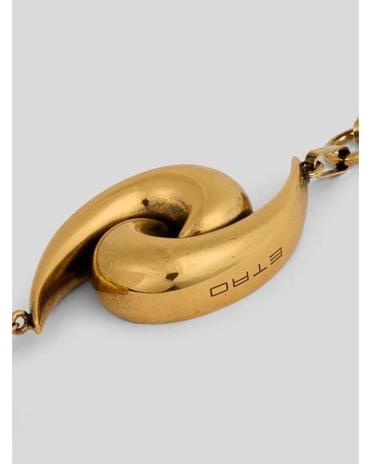 Etro Metallic Paisley Choker Necklace