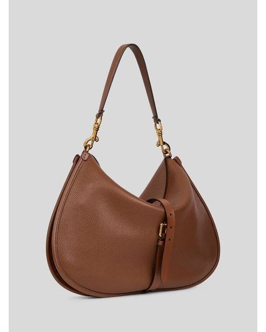 Etro Brown Maxi Leather Pony Bag