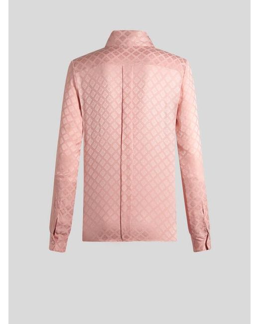 Camicia A Foulard Jacquard, Donna, Taglia di Etro in Pink