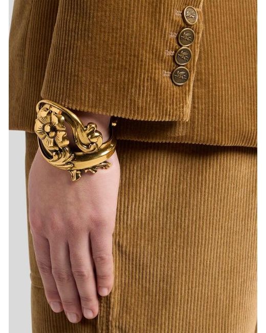 Etro Metallic Baroque-Style Bangle Bracelet