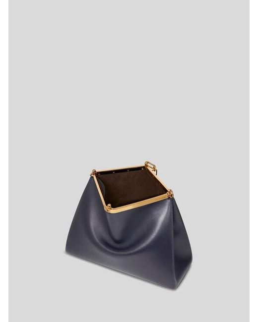 Etro Blue Large Leather Vela Bag