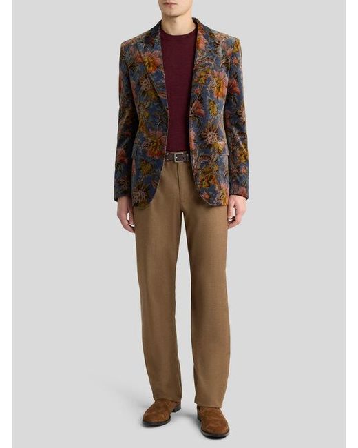 Etro Blue Single-Breasted Jacket for men